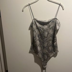 Snake print body suit